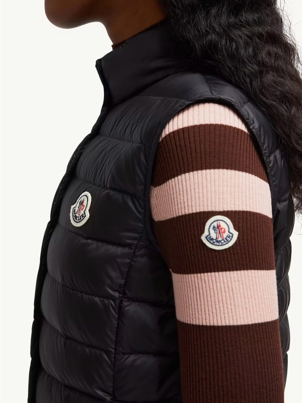 Moncler Liane Quilted Black Vest with Real Down - Picture 4 of 16